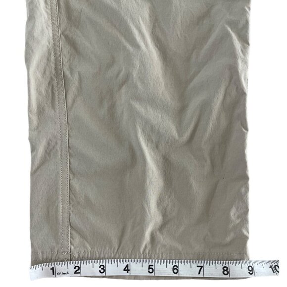 LL Bean Womens Water-Repellent Comfort Trail Pants‎ Straight-Leg Crop Ash Tan 6 - Picture 6 of 12
